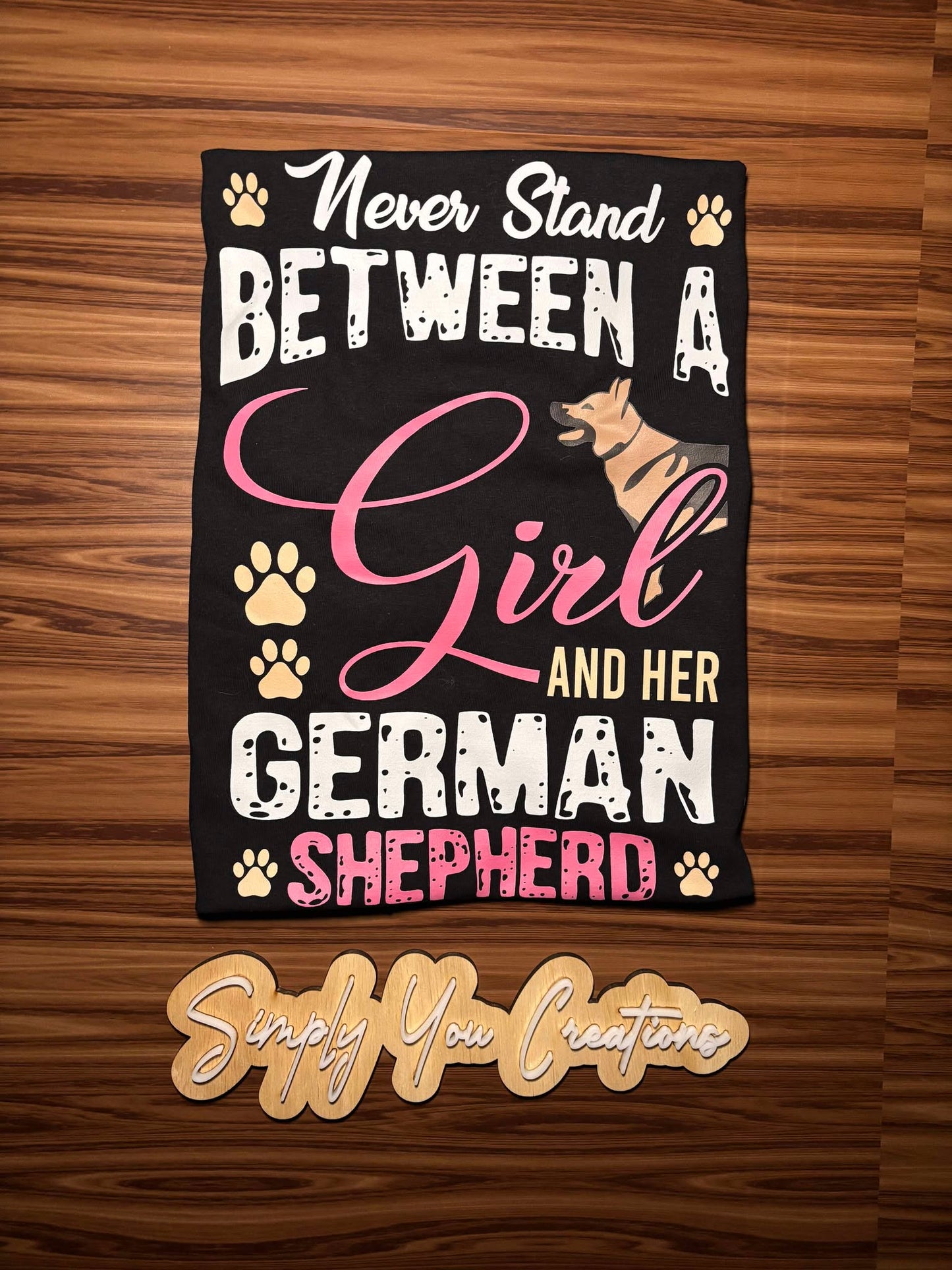 T Shirt- Girl & Her German Shepherd