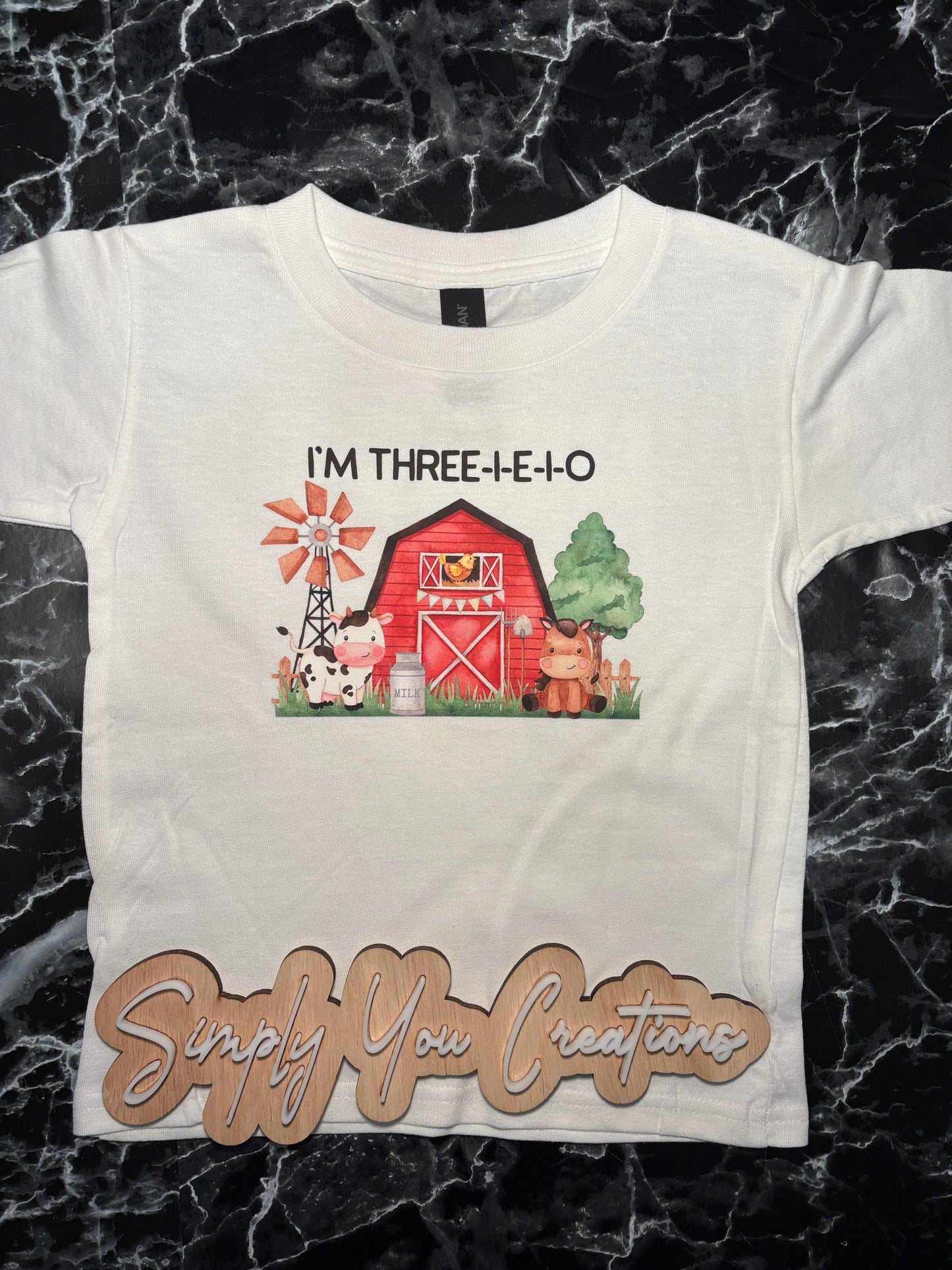 T Shirt- I’m Three-I-E-I-O