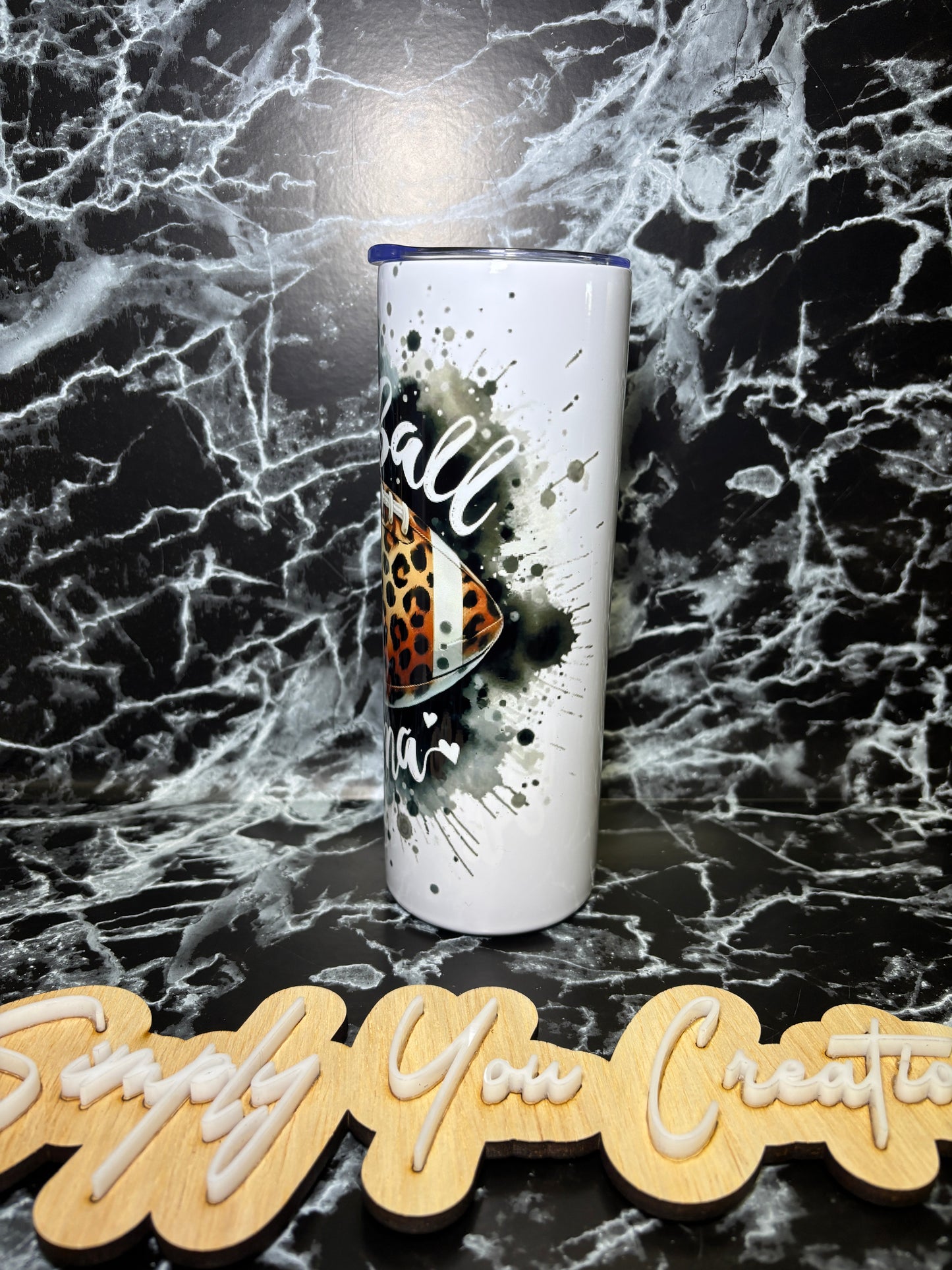 20 Oz Tumbler- Football Mama