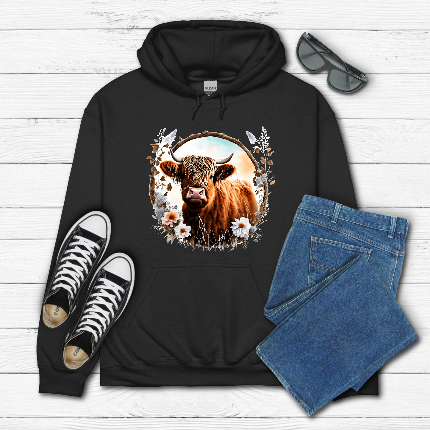 Hoodie- Highland Cow