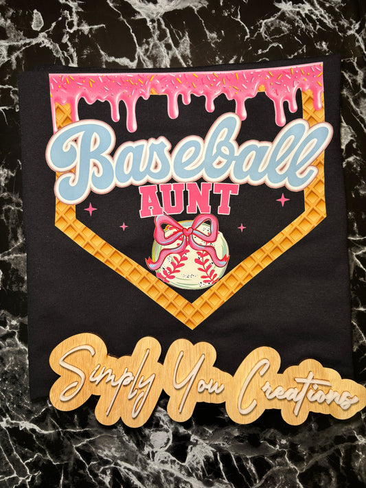 T Shirt- Baseball Aunt