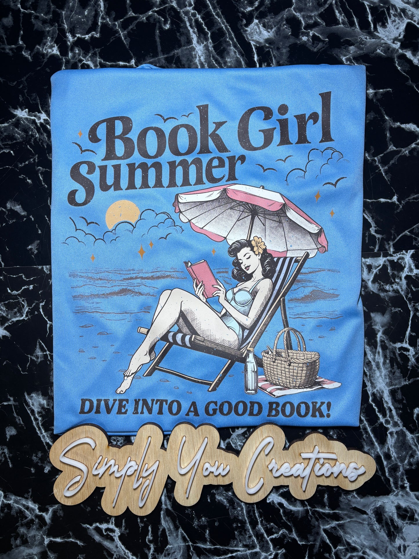T Shirt- Book Girl Summer