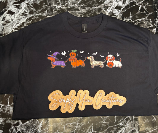 T Shirt- Halloween Dachshunds